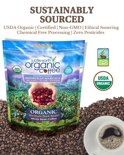 2lb's of Organic Coffee Bean - 100% Arabica Beans - Low Acidity and Non-GMO