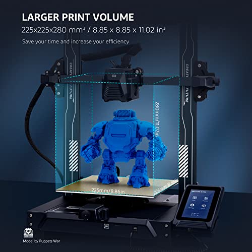 3D Printer with Auto Bed Leveling , Dual-Gear Direct Extruder,  Large Printing Size 8.85x8.85x11in