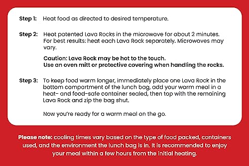 Hot Lunch with Microwavable Heater for Your Food! 4-6 Hours of heat