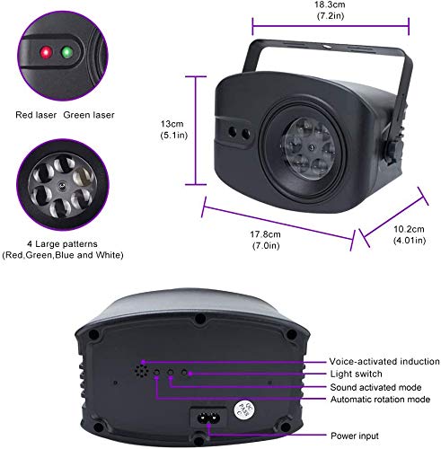 Party and Laser LEDs with 52 LED Patterns