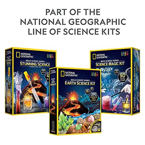 NATIONAL GEOGRAPHIC Amazing Chemistry Set - Chemistry Kit with 45 Science Experiments Including Crystal Growing and Reactions , STEM Gift for Kids, Boys & Girls (Amazon Exclusive)