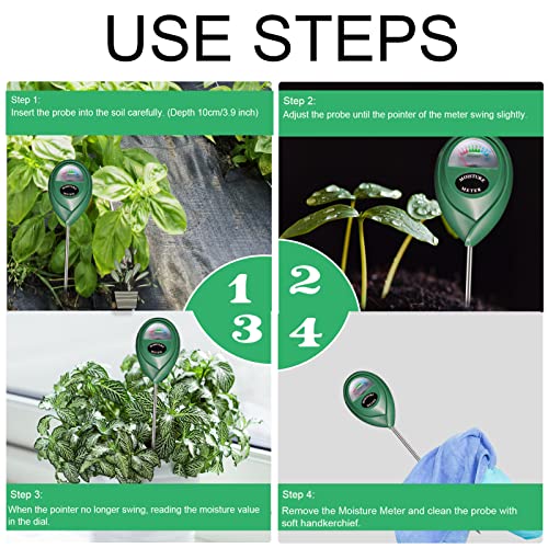 Soil Moisture Meter for House Plants, Soil and Hygrometer for outdoor use