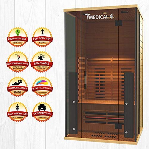 Full Spectrum Medically Certified Sauna for 2 People with Oxygen Ionizer and Chromatic Light Therapy