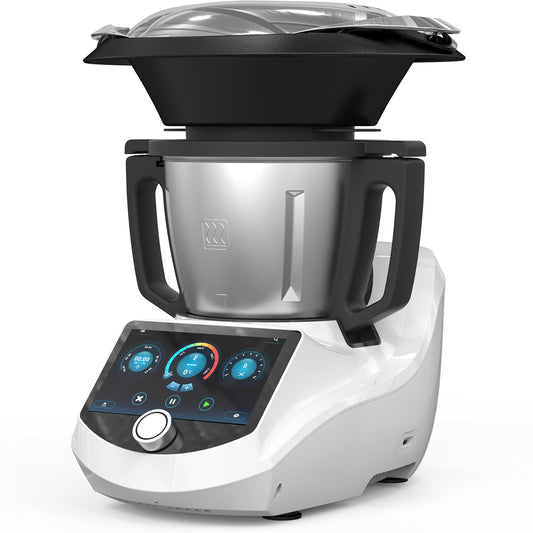 ChefRobot Smart Food Processor, All-In-One Multicooker and Cooking Robot with Guided Recipes, WiFi Built-In Self-cleaning, Slow Cooker, Chopper, Steamer, Juicer, Blender, Boil, Sous-Vide, Knead, Weigh